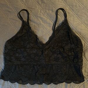 Bear Dance Black Floral Lace Bandeau